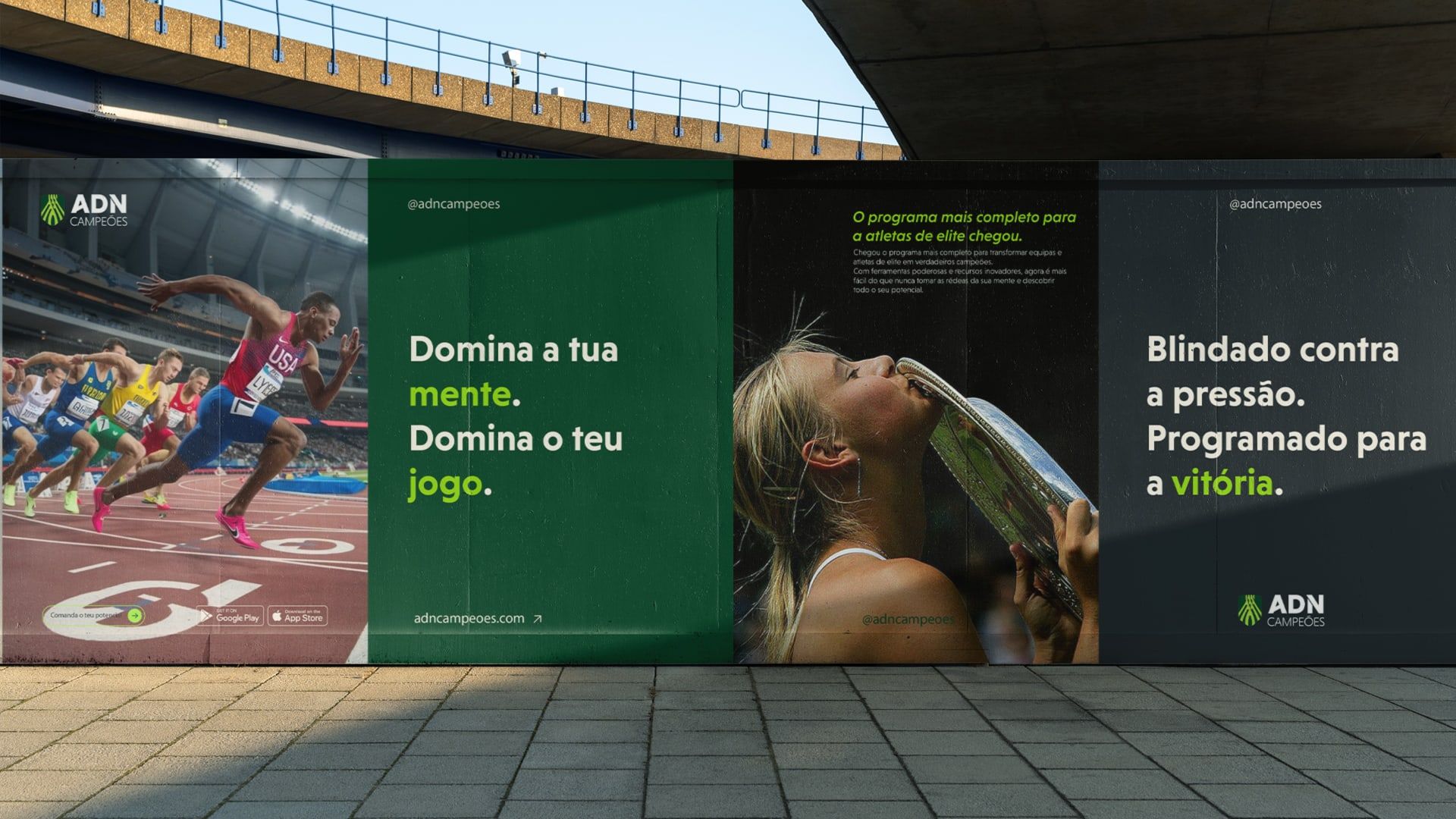 Street posters: “Master your mind. Master your game.”