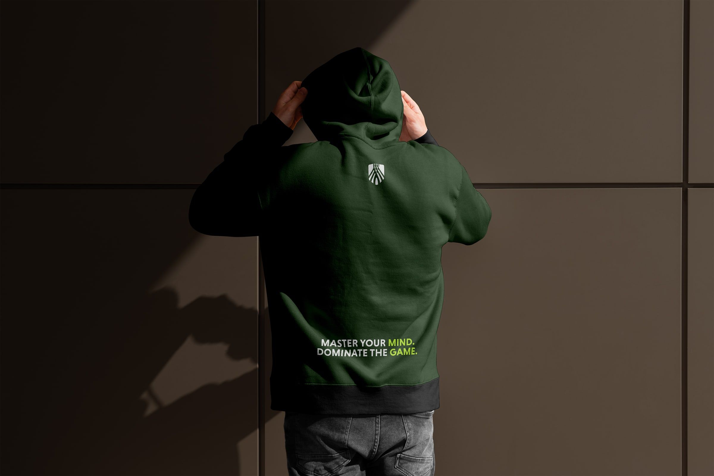 Apparel with the symbol on the back.